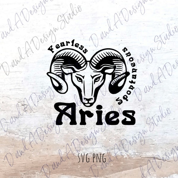 Aries Zodiac Sign SVG PNG Digital File