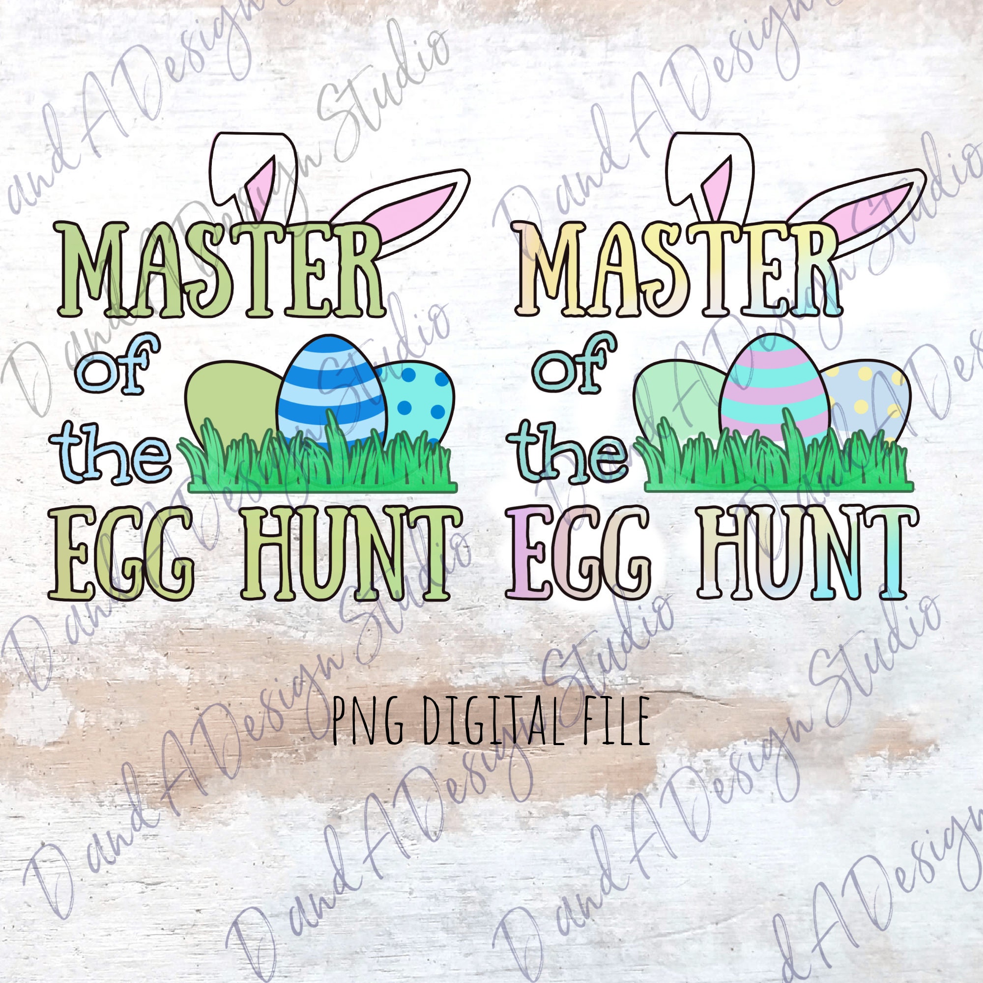Easter Sublimation PNG | Gradient Color | Digital Download | Cricut Design Space | Silhouette | Kids Easter Clip Art | Graphic Art