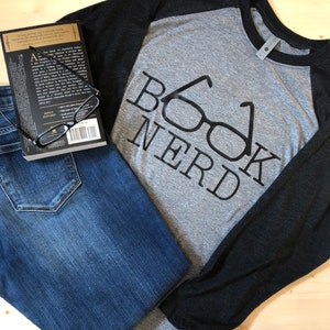 Livre Nerd Chemise Bibliophile Drôle Raglan Tee