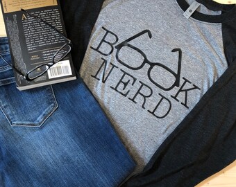 Libro Nerd Camisa Bibliófilo Divertido Raglan Tee
