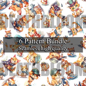 Une collection de modèles sans couture Orange Tabby Cat 12 pouces X 12 pouces