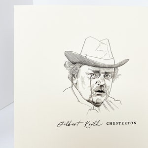 G. K. Chesterton Print Pen & Ink Illustration image 1