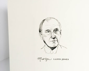 Martyn Lloyd-Jones Print | Illustration à la plume et à l’encre