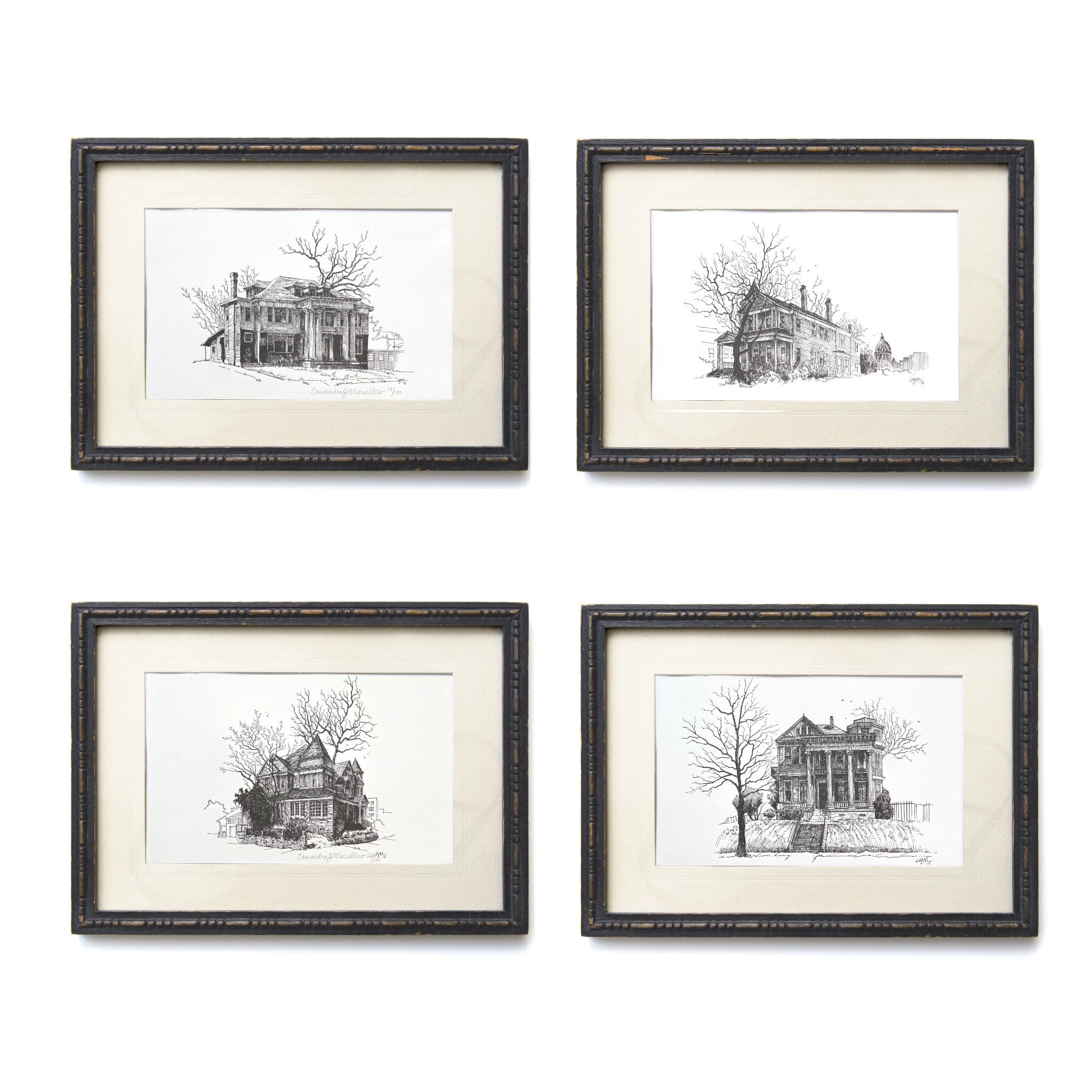 Jackson, Mississippi- Letterpress Set of 4