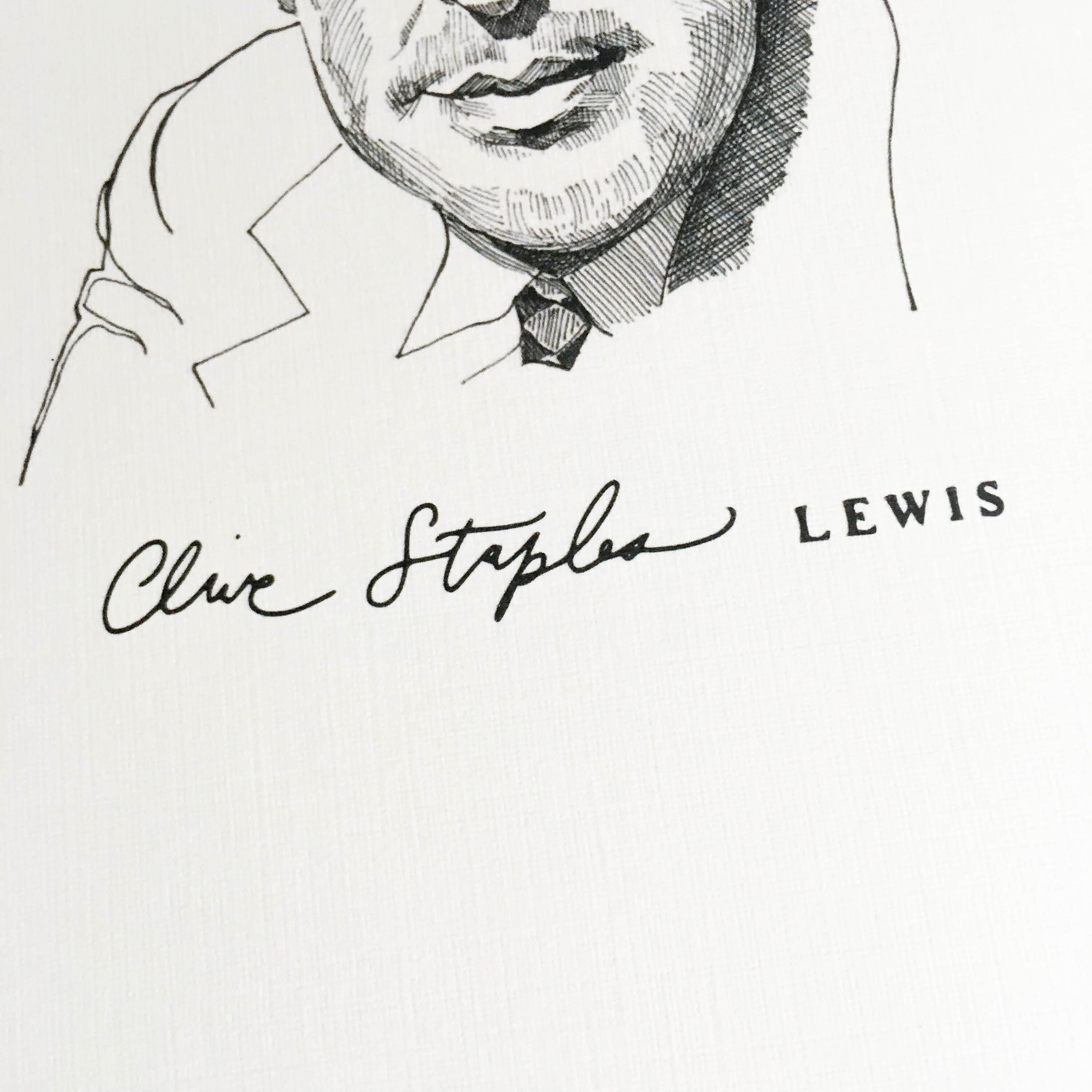 Lewis Direct Ink Writing C.S. Lewis Print | Pen & Ink Illustration - Etsy
