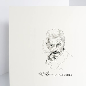 William Faulkner Print | Pen & Ink Illustration