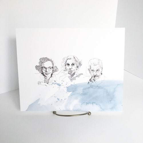 Southern Authors Print Ink and Watercolor Illustration Etsy