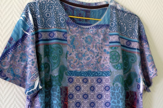 90s hippie oversized cotton t-shirt