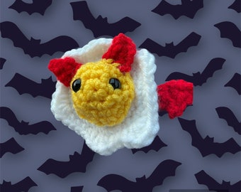 Devilled egg crocheted tiny plush