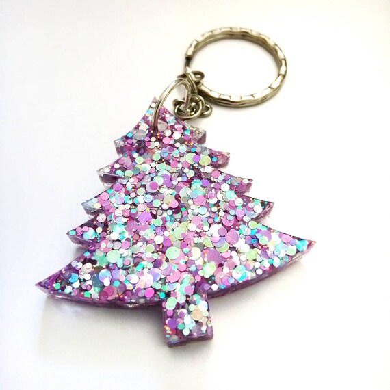Christmas Tree Keyring Festive Keychain Stocking Filler Etsy