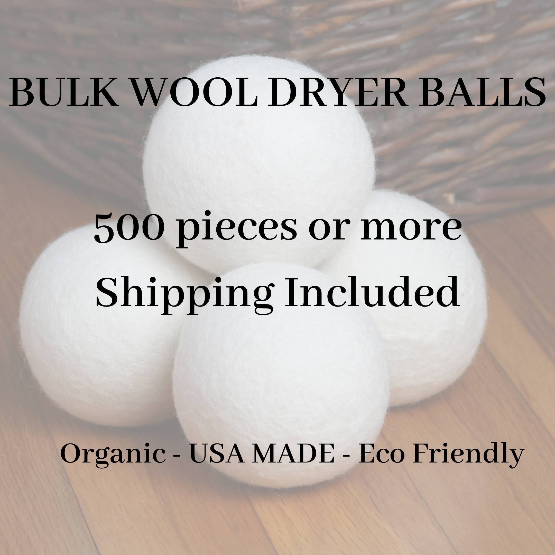 EcoJeannie Wooland Wholesale Bulk Laundry XL Premium 100% Wool Dryer Balls
