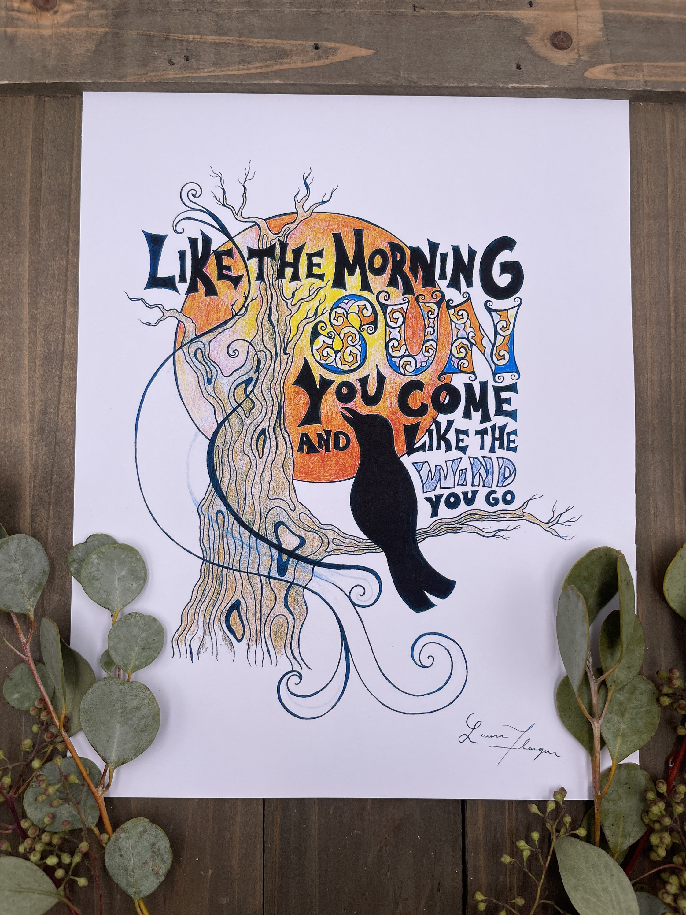 Grateful Dead Song Lyric Art Print 