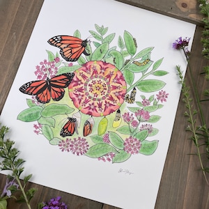 Aangepaste inkt en aquarelillustratie