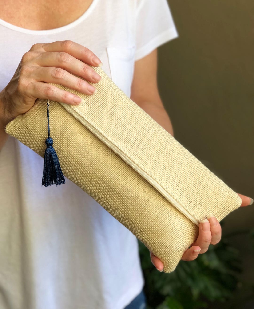Hessian Clutch Bags by Kvo Makes Etsy Australia