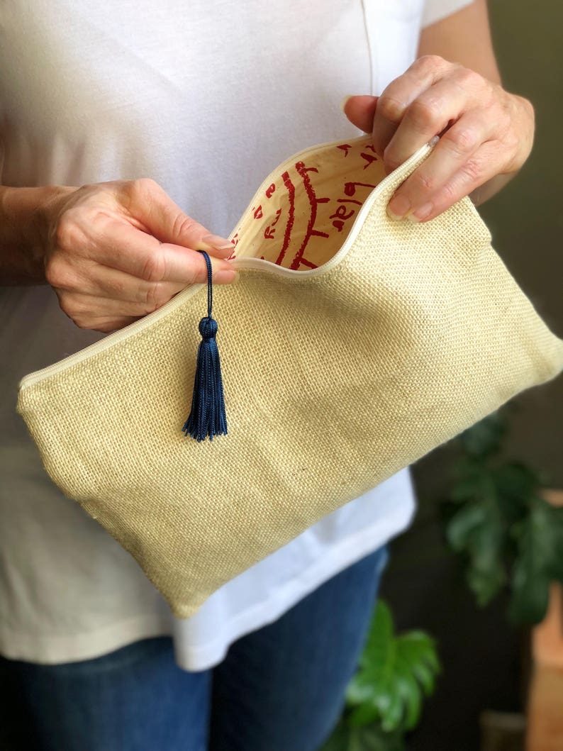 Hessian Clutch Bags by Kvo Makes Etsy Australia