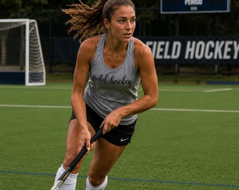 Field Hockey Tank with Crossed Sticks