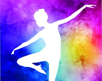 Dance Wall Art Set of 3: Quote and 2 Dancer images