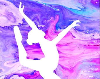 Dance Wall Art Set of 3: Quote and 2 Dancer images