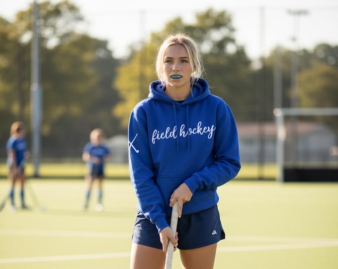 Featured listing image: Field Hockey Hoodie with Crossed Sticks