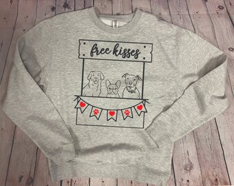 Free Kisses Dog Booth Sweatshirt