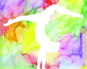 Gymnastics Wall Art Set of 3: Quote and 2 Gymnast images