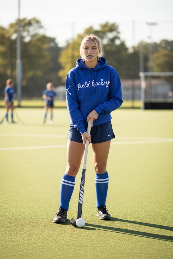 Field Hockey Hoodie with Crossed Sticks