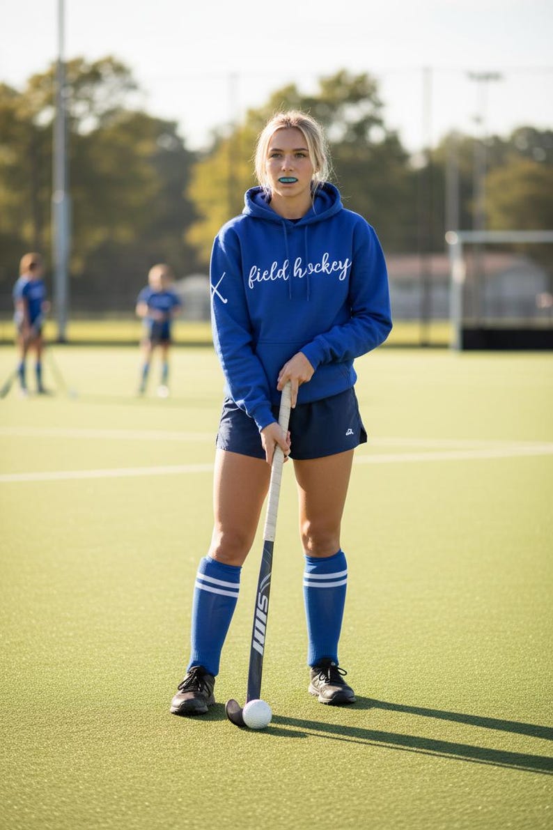 Field Hockey Hoodie with Crossed Sticks image 1