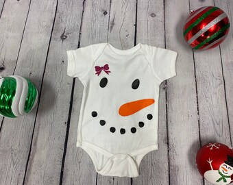 Snowman with bow