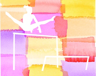 Gymnastics Wall Art Set of 3: Quote and 2 Gymnast images
