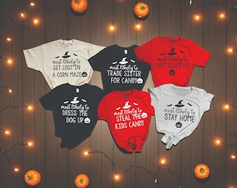 Halloween Most Likely to Family Tees