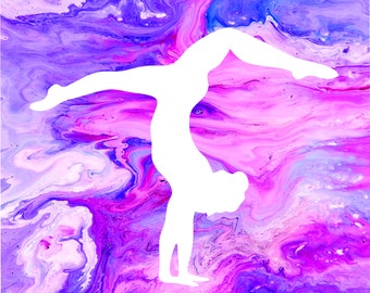 Gymnastics Wall Art Set of 3: Quote and 2 Gymnast images