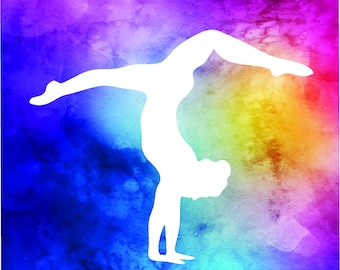 Gymnastics Wall Art Set of 3: Quote and 2 Gymnast images