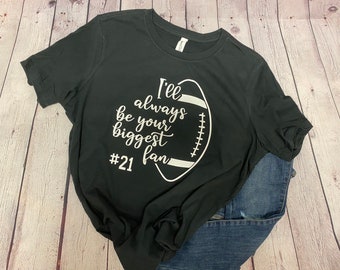 Glitter Football Fan #1 with custom #