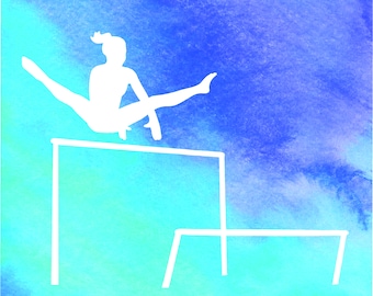 Gymnastics Wall Art Set of 3: Quote and 2 Gymnast images