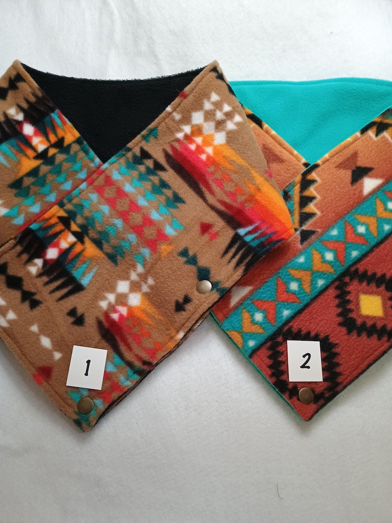 Fleece Cowl Scarf, Western Snap Neck Warmer/fashion scarves Bild 2