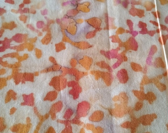 4.99 yard Yellow orange leaves batik cotton fabric/quilting/sewing/material