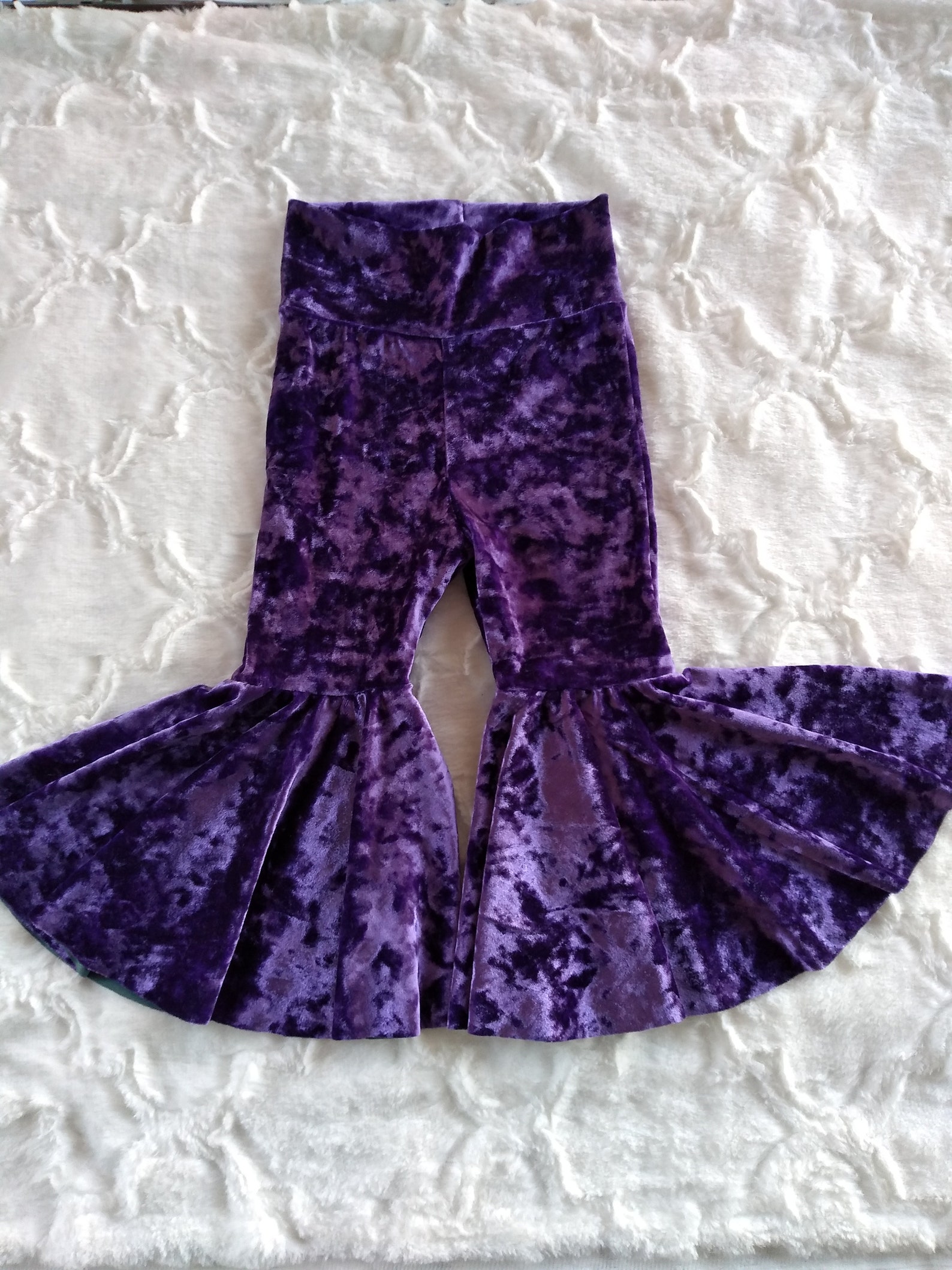 Baby Bell Bottoms/Purple Velvet Bell Bottoms Etsy