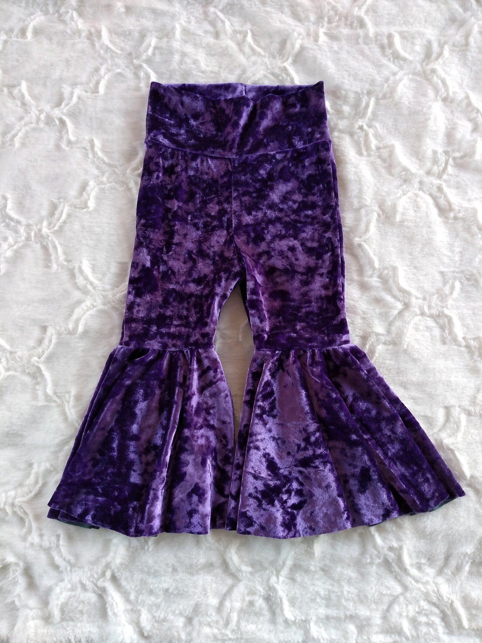 Baby Bell Bottoms/Purple Velvet Bell Bottoms Etsy