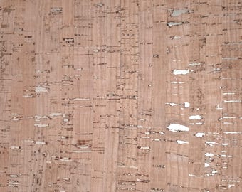 Natural cork with metallic fabric