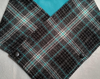 Snap scarf/cowl scarves/plaiditue flannel/neck warmers