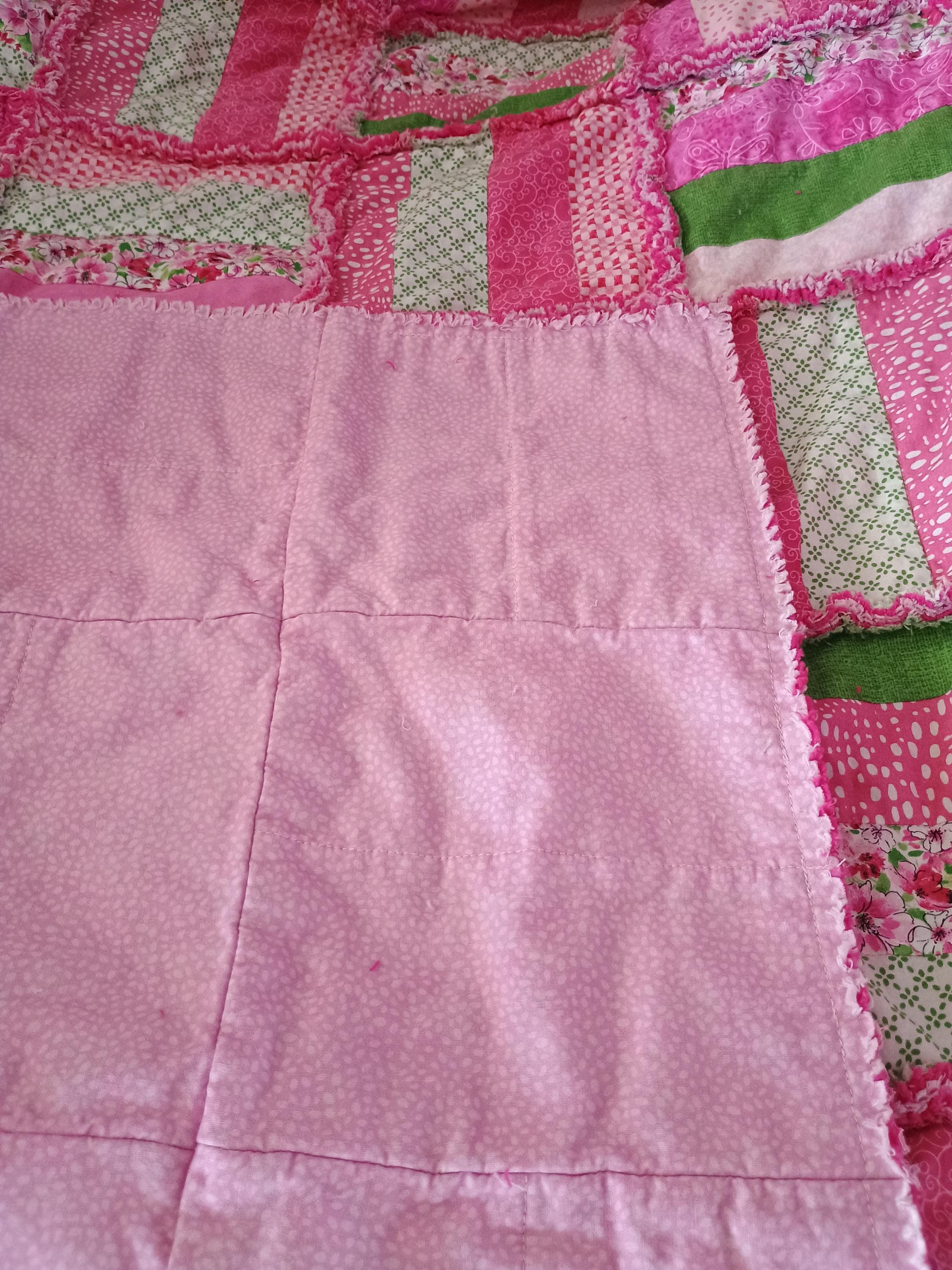 Pink Rag Quilts Pink Rag Quilt/throw/50