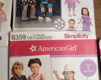 Patrones sin cortar para muñecas de 18" / American Girl / Costura