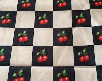 Cherries cotton fabric/sewing/quilting/material/blocks