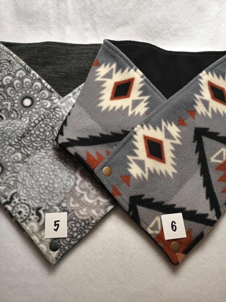 Fleece Cowl Scarf, Western Snap Neck Warmer/fashion scarves Bild 4