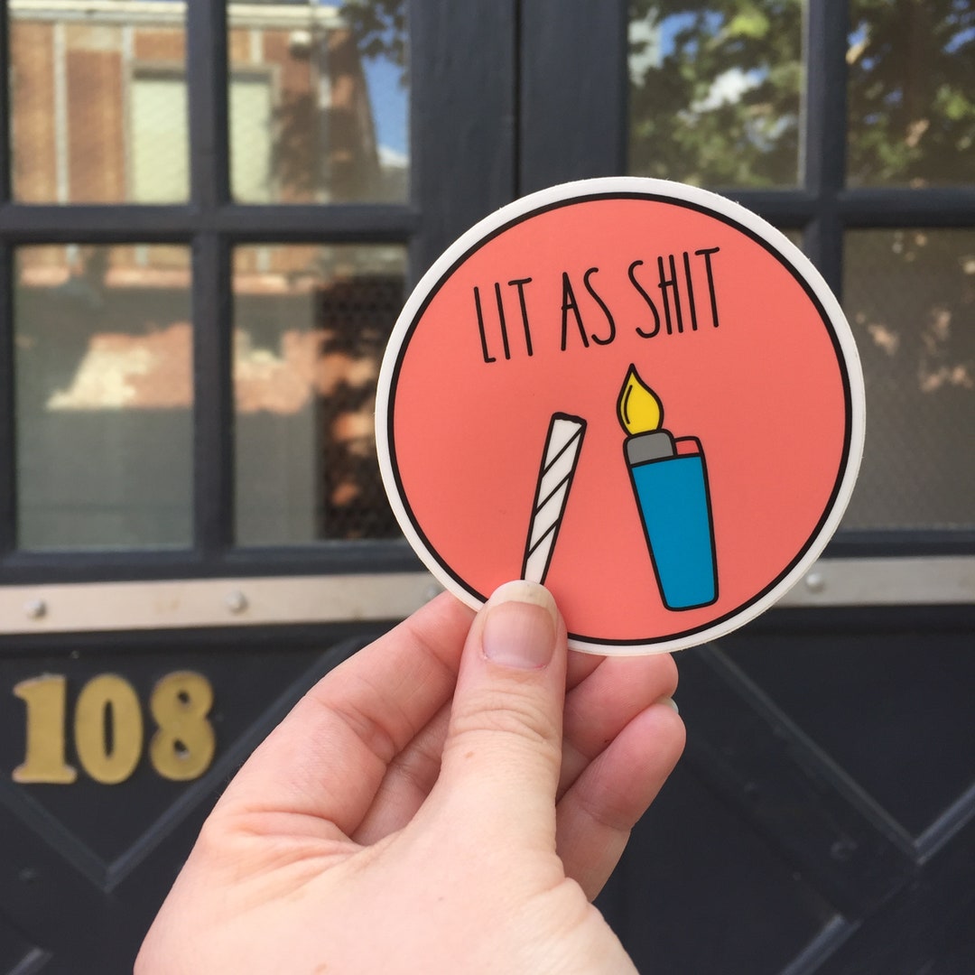 Funny Vinyl Sticker. Laptop Sticker. Trendy Sticker. Lit. Etsy
