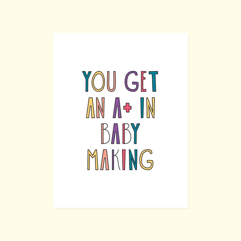 Funny Baby Congratulations Card A+ Baby Making Baby Shower Card Newborn Baby Congratulations Baby. New Baby Humor Funny New Baby Card