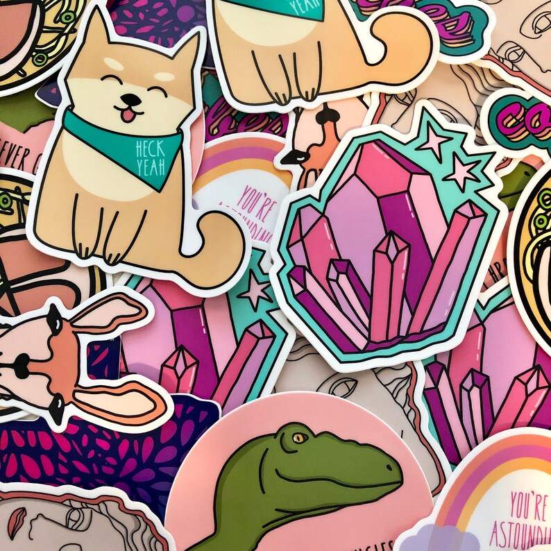 Cute Sticker. Vinyl Sticker. Trendy Sticker. Laptop Sticker. Etsy