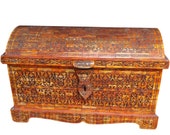 Large Moroccan Storage Chest - Hand-Carved Camel Bone - Custom Made Furniture by Berber Artisan