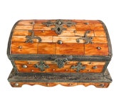 Vintage Moroccan Berber Jewelry Chest - Hand-Carved Camel Bone
