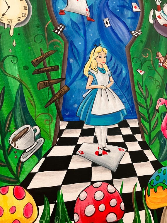 鍵穴から見る不思議の国のアリス - Etsy 日本